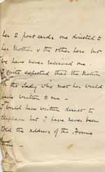 Image of Case 8625 24. Letter from E's former employer asking if she had arrived safely in London  18 June 1909
 page 2