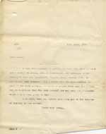 Image of Case 8625 25. Copy letter reporting E's safe arrival  19 June 1909
 page 1