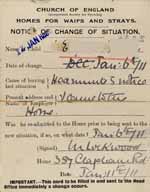 Image of Case 8625 26. Notice of change of situation  11 January 1911
 page 2
