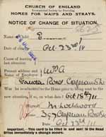 Image of Case 8625 29. Notice of change of situation  23 October 1911
 page 2
