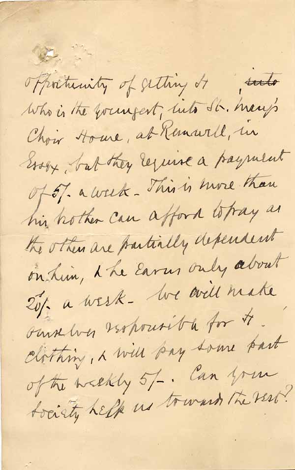 Large size image of Case 8645 2. Letter from Revd W.  24 November 1901
 page 2