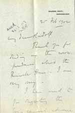 Image of Case 8645 8. Letter from Mr F. Jackson regarding H's complaints  25 February 1902
 page 1