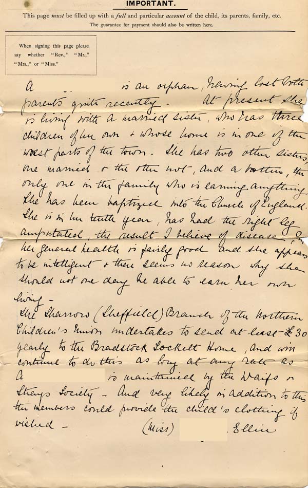 Large size image of Case 8650 1. Application to Waifs and Strays' Society  29 November 1901
 page 3