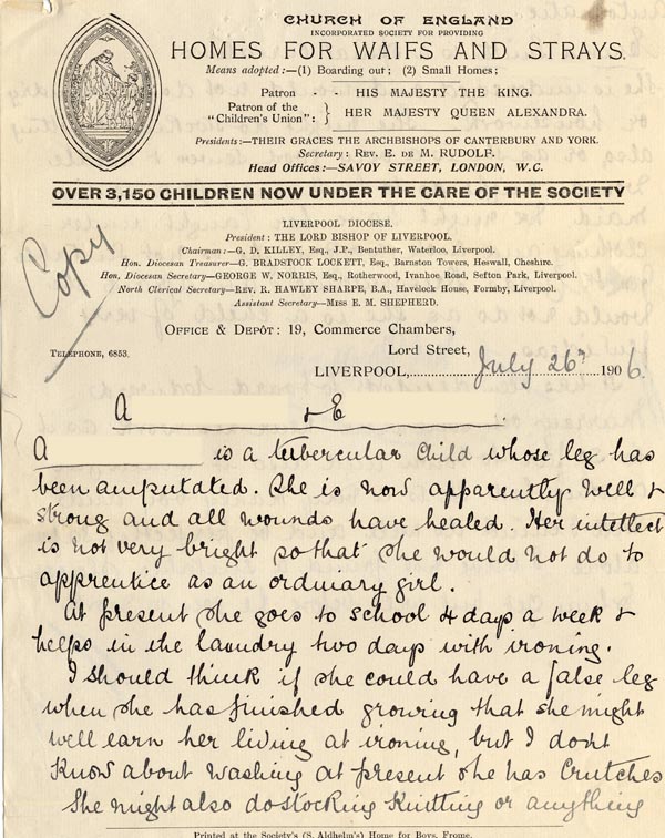 Large size image of Case 8650 4. Report on A. 26 July 1906
 page 1