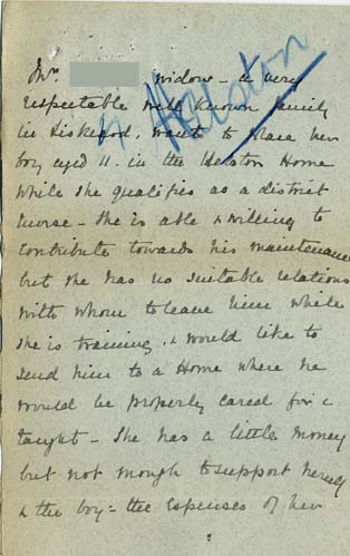 Large size image of Case 8723 2. Report on W's circumstances  c. November 1901
 page 1