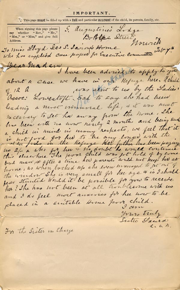 Large size image of Case 8790 1. Application to Waifs and Strays' Society  28 February 1902
 page 3