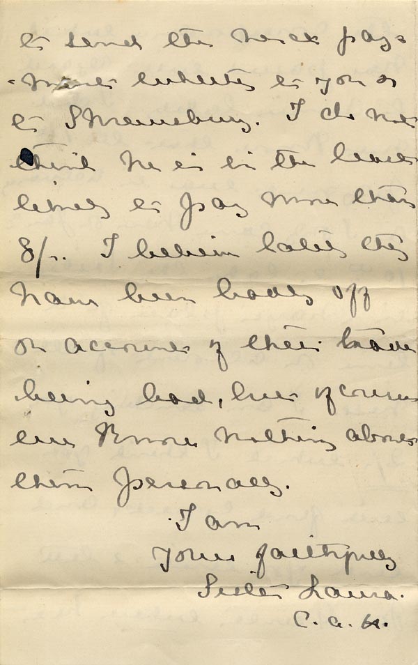 Large size image of Case 8790 9. Letter from Sister Laura  7 April 1902
 page 4