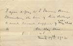 Image of Case 8790 3. Note from A's parents guaranteeing payment of 2 shillings a week towards her support  17 March 1902
 page 1