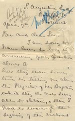 Image of Case 8790 9. Letter from Sister Laura  7 April 1902
 page 1