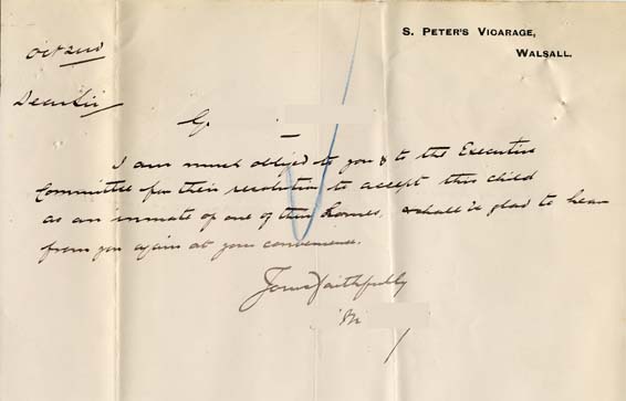 Large size image of Case 9279 4. Letter from Revd M.  2 October 1902
 page 1
