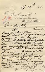 Image of Case 9288 7. Letter from Revd R. concerning G's mother's distress at the child's proposed move to Dolgellau  26 April 1904
 page 1