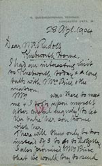 Image of Case 9288 10. Letter from Mr Wakefield mentioning his decision to allow G's mother to remove her son from the Knebworth Home  28 April 1904
 page 1