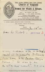 Image of Case 9308 10. Letter from St Giles Home about J's wish to become a soldier  23 January 1910
 page 1