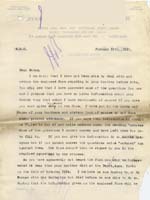 Image of Case 9308 23. Copy letter to J's sister enclosing the form with relevant sections completed  19 January 1916
 page 1