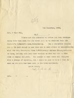 Image of Case 9309 5. Copy letter to the Revd B. informing him that M. could be admitted to St Oswald's Home  6 December 1902
 page 1