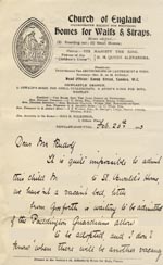 Image of Case 9309 10. Letter from Miss Wilkinson stating that there were no vacancies at the Home and that it was impossible to admit M.
 page 1