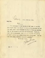 Image of Case 9309 11. Letter to Revd B. informing him that there were no vacancies and offering to send M. elsewhere  26 February 1903
 page 1