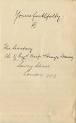 Image of Case 9309 12. Letter from Revd B. asking if there were Homes in the Midlands which might accept M.  7 March 1903
 page 2