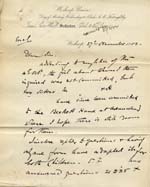 Image of Case 9315 3. Letter from the Worksop Union enclosing application form  27 November 1902
 page 1