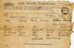 Image of Case 9315 10. Telegram from the Worksop Union stating that M. and H. can be sent to St Michael's  10 December 1902
 page 1