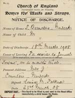 Image of Case 9315 33. Notice of discharge for M.  18 March 1908
 page 2