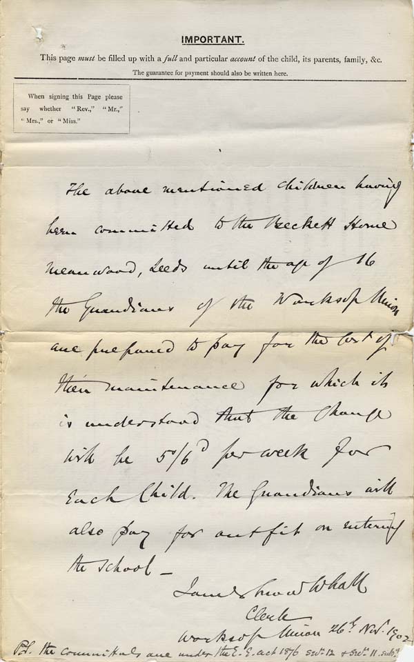Large size image of Case 9316 1. Application to Waifs and Strays' Society  27 December 1902 [It seems likely that this date should be 27 November 1902]
 page 3