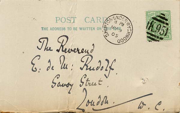 Large size image of Case 9316 28. Postcard from St Michael's Home confirming that the girls were baptised on 14 December 1902  9 May 1905
 page 1