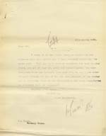 Image of Case 9316 15. Copy letter to the Worksop Union  13 April 1905
 page 1