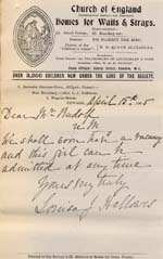 Image of Case 9316 17. Letter from St Barnabas Home agreeing to take M.  15 April 1905
 page 1