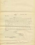 Image of Case 9316 31. Copy letter to the Worksop Union noting the Local Government Board's assent and admitting that M. had already been transferred to the St Barnabas Home  2 June 1905
 page 1