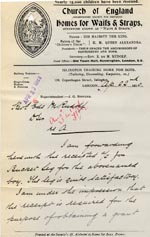 Image of Case 9498 22. Letter from Islington Home forwarding the invoice for the bucket leg  22 April 1910
 page 1