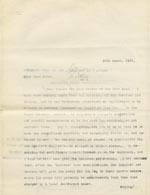 Image of Case 9498 49. Copy letter to Miss Peter informing her of the Surgical Aid Society's requirements  25 March 1911
 page 1
