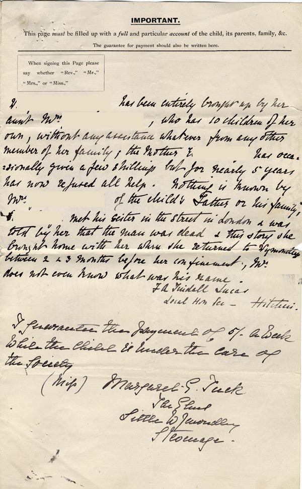 Large size image of Case 9603 1. Application to Waifs and Strays' Society  9 March 1903
 page 3