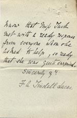 Image of Case 9603 2. Letter from F.A. Tindall Lucas accompanying the form  19 March 1903
 page 2