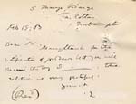 Image of Case 9616 2. Note of thanks from Revd N.  19 February 1903
 page 1