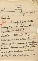 Image of Case 9627 10. Letter from Mary Mortimer  21 May 1903, copy made 22 May 1903
 page 1