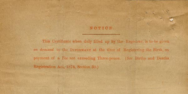 Large size image of Case 9635 3. Certificate of the registry of T's birth  21 October 1895
 page 2