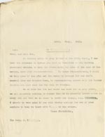 Image of Case 9635 14. Copy letter to Revd H. agreeing to return T. to his mother  28 July 1911
 page 1