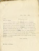 Image of Case 9635 15. Copy letter to Revd Hazard letting him know that T. is to be returned to his mother  28 July 1911
 page 1