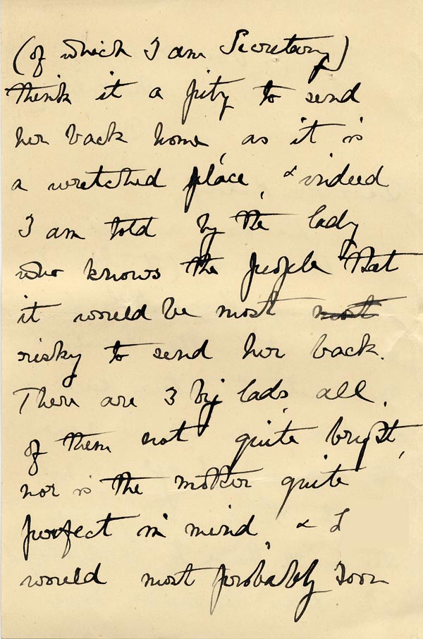 Large size image of Case 9662 4. Note of wages of L's stepfather (included with item no.3)  22 November 1909
 page 2