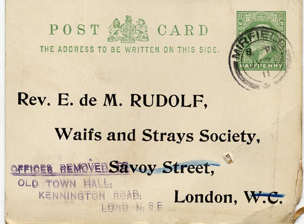 Large size image of Case 9662 22. Letter from Miss Stancliffe giving details of the final outcome of L's case  29 July 1911
 page 1