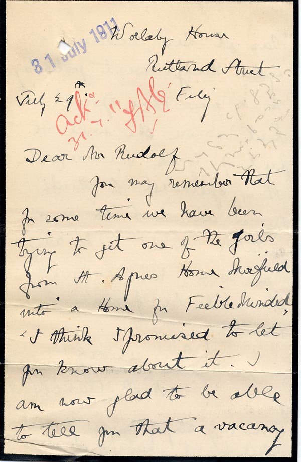 Large size image of Case 9662 23. Notice of discharge  31 July 1911
 page 1