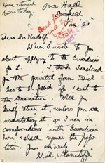 Image of Case 9662 11. Postcard from Miss Stancliffe  21 January 1910
 page 2