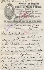 Image of Case 9838 5. Letter from Miss Higgins of the Bristol Home concerning M's employment  10 February 1911
 page 1