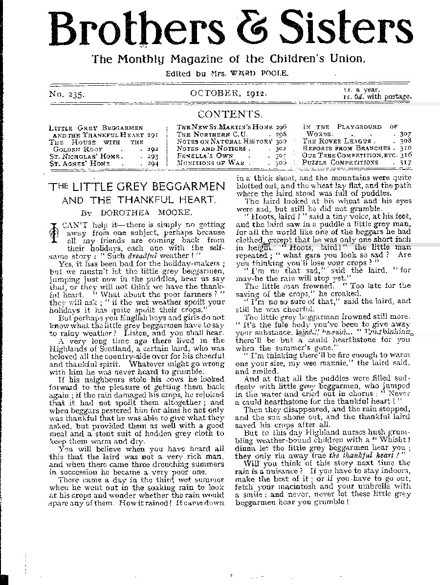 Brothers and Sisters October 1912 - page 1