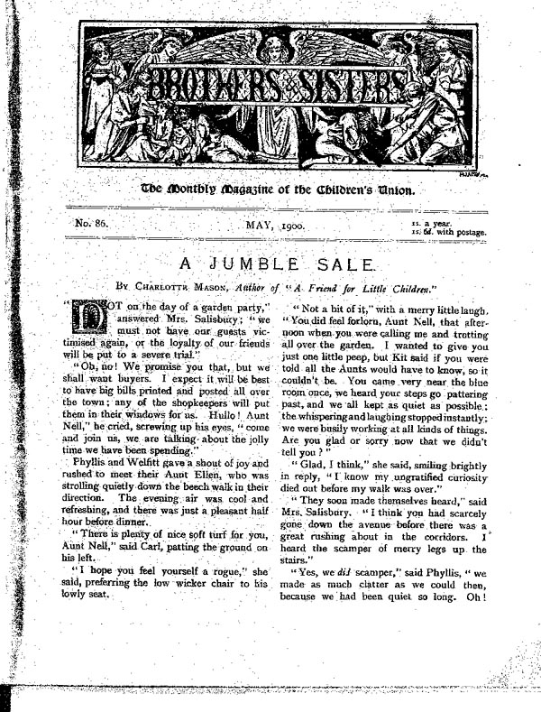 Brothers and Sisters May 1900 - page 1