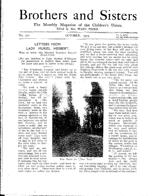 Brothers and Sisters October 1915 - page 1