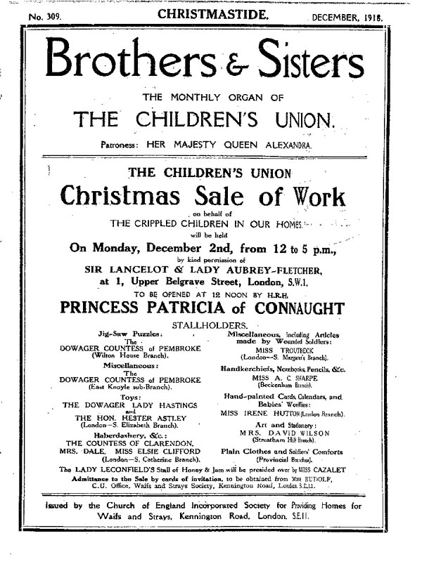 Brothers and Sisters December 1918 - page 1