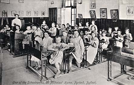 School work was an important part of the day for every child. 