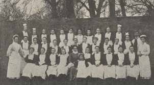 The girls relax in the garden of  the Newark Home